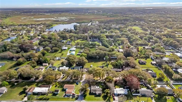 an aerial view of multiple house