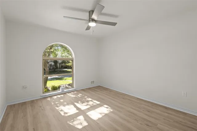 an empty room with a window