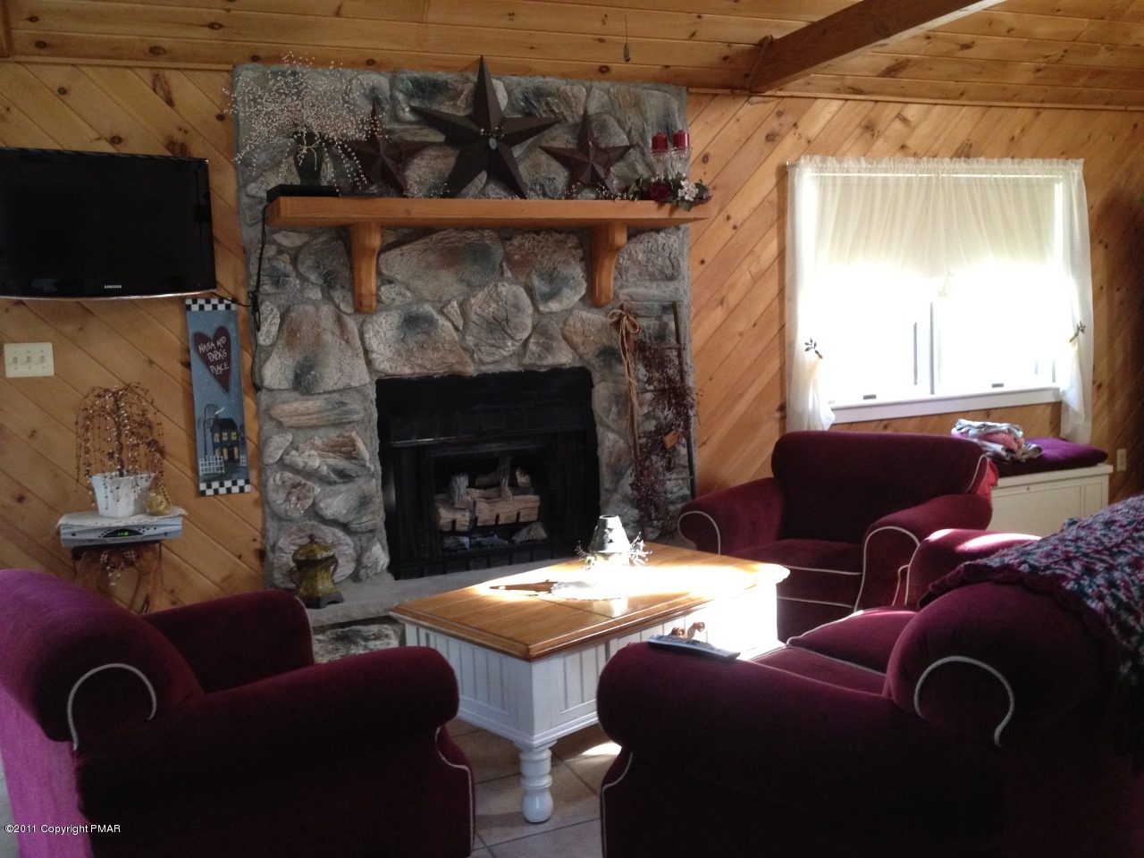 37 Yellow Run Road Jim Thorpe, PA 18229 - Photo 5 of 19 Living Rm with stone fireplace