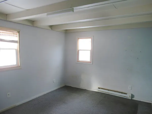 an empty room with a window