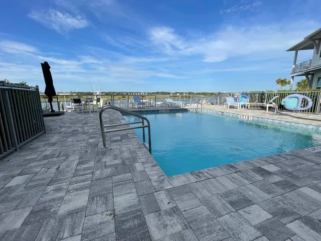 a view of a lake with a outdoor space