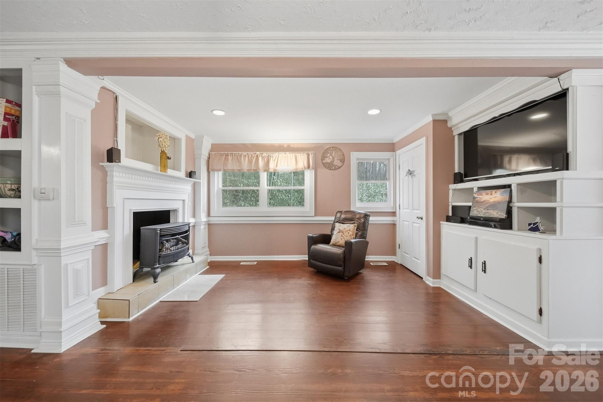 621 Wildlife Lake Road Old Fort, NC 28762 - Photo 6 of 35 a living room with furniture and a flat screen tv