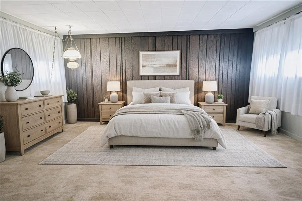 840 Meadow Avenue Monaca, PA 15061 - Photo 17 of 24 a bedroom with a large bed and a large window