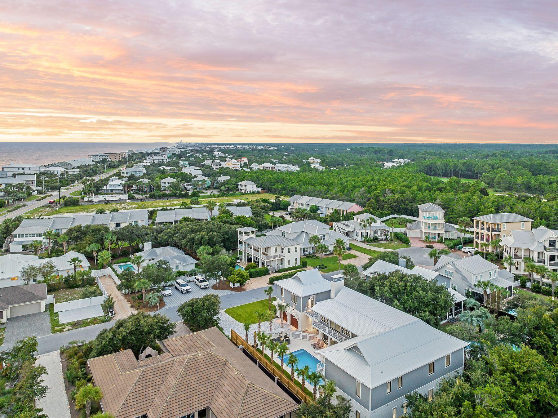 56 Pelican Glide Lane Seacrest, FL 32461 - Photo 54 of 55 an aerial view of a residential houses with city view