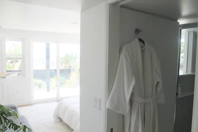 a view of walk in closet with window