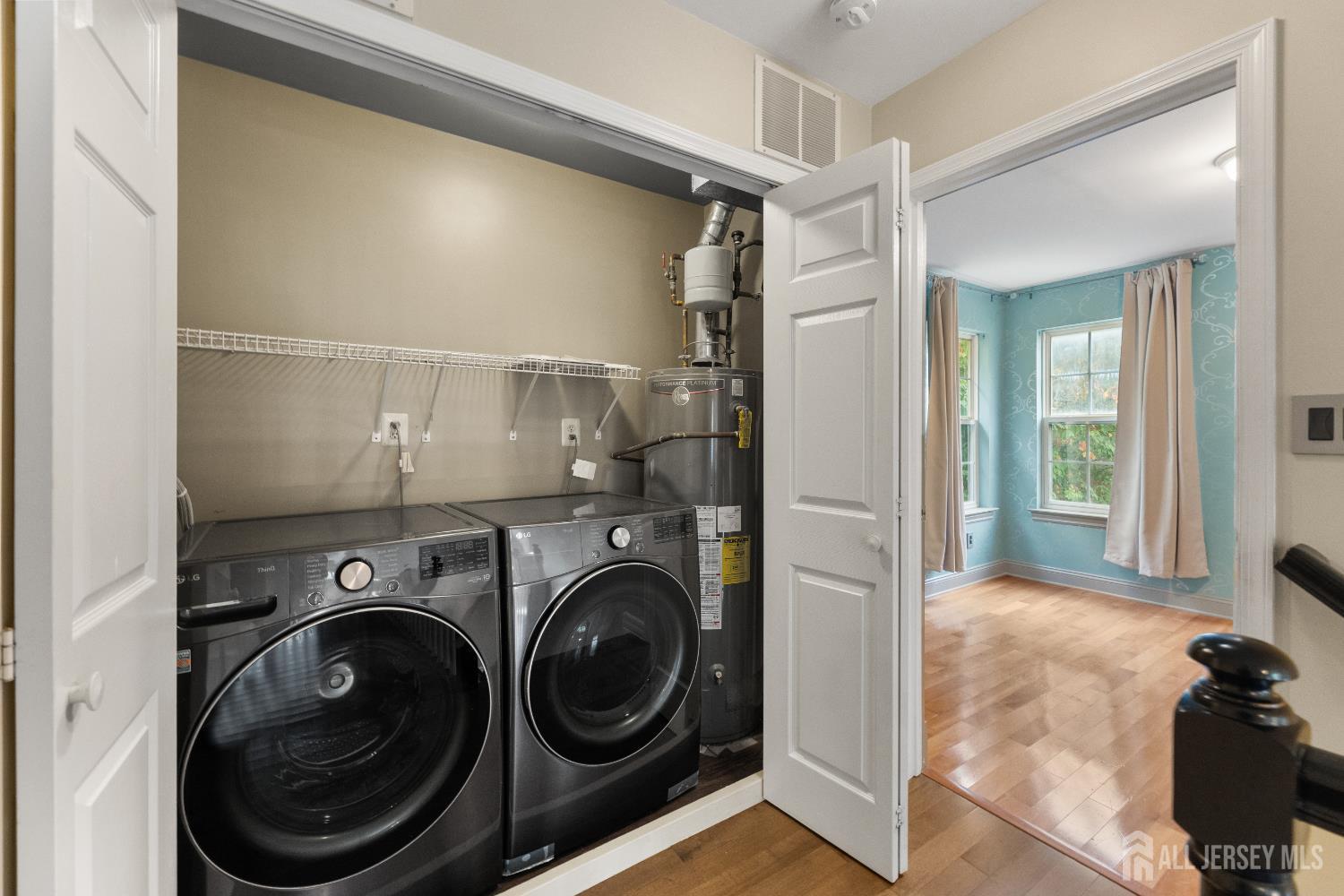 2 Rider Terrace Princeton, NJ 08540 - Photo 21 of 40 a view of a storage & utility room with washer and dryer