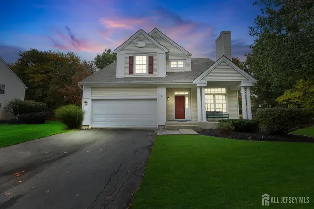 a view of a backyard with green space