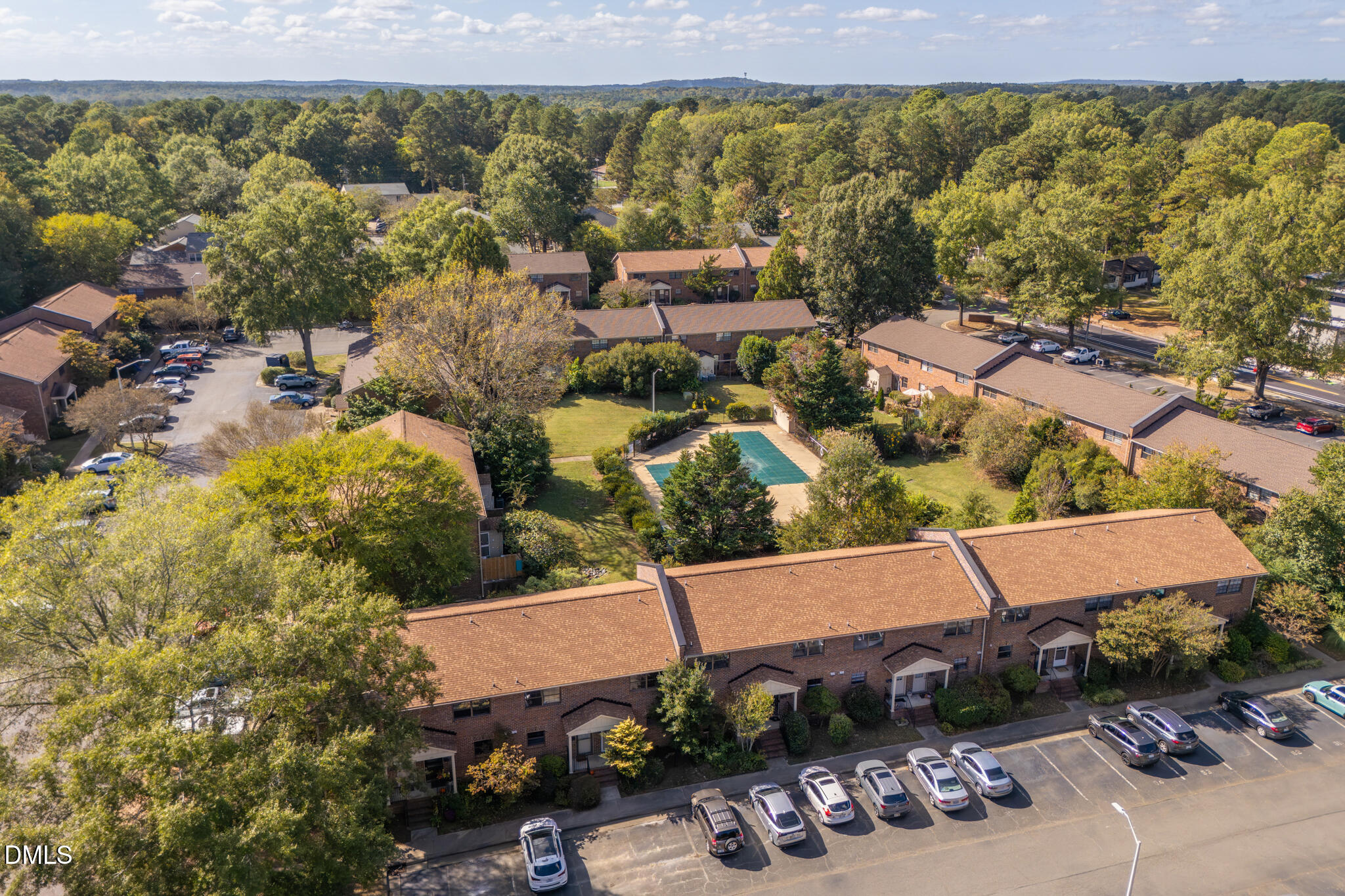 105 Fidelity Street, Unit B9 Carrboro, NC 27510 - Photo 41 of 50 an aerial view of a house with swimming pool and ocean view