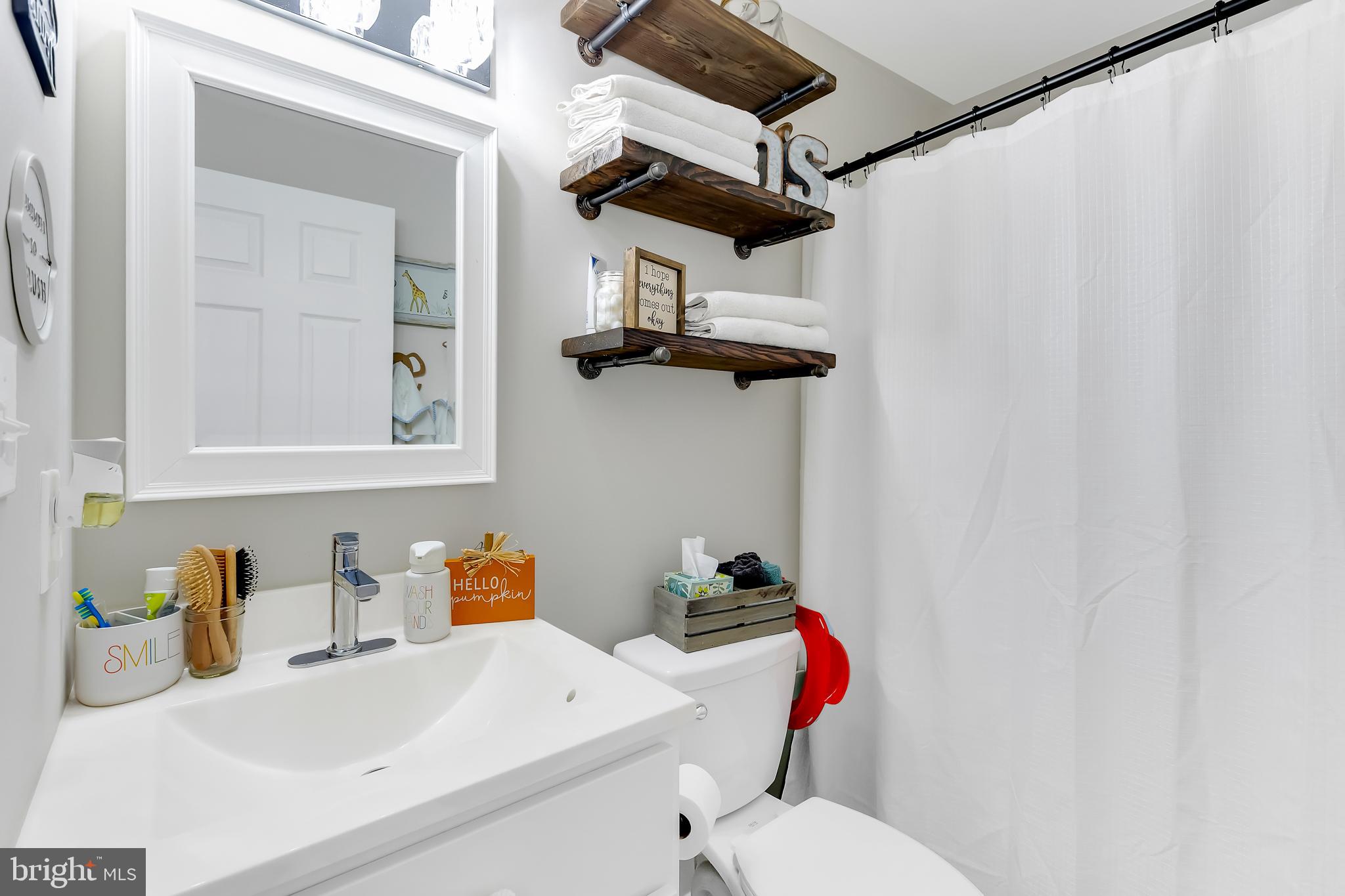 7829 New Hope Road Willards, MD 21874 - Photo 19 of 41 a bathroom with a sink vanity mirror and toilet