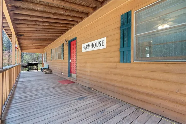 a view of a fireplace with wooden floor