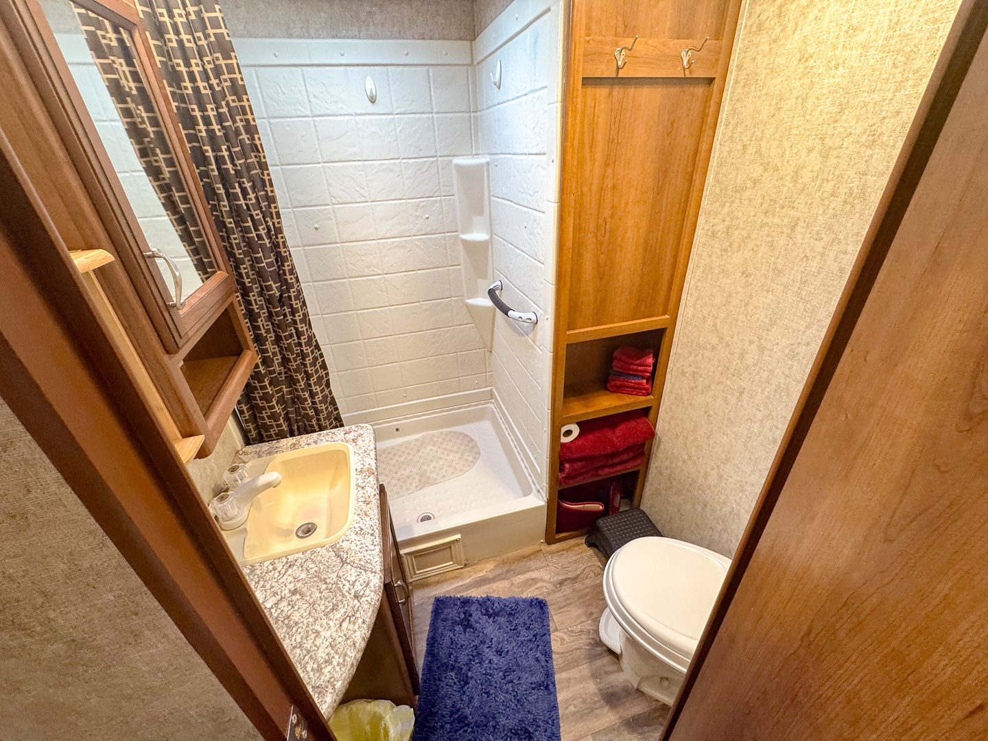 4-176 Woodhaven Sublette, IL 61367 - Photo 18 of 19 a bathroom with a granite countertop sink and a mirror