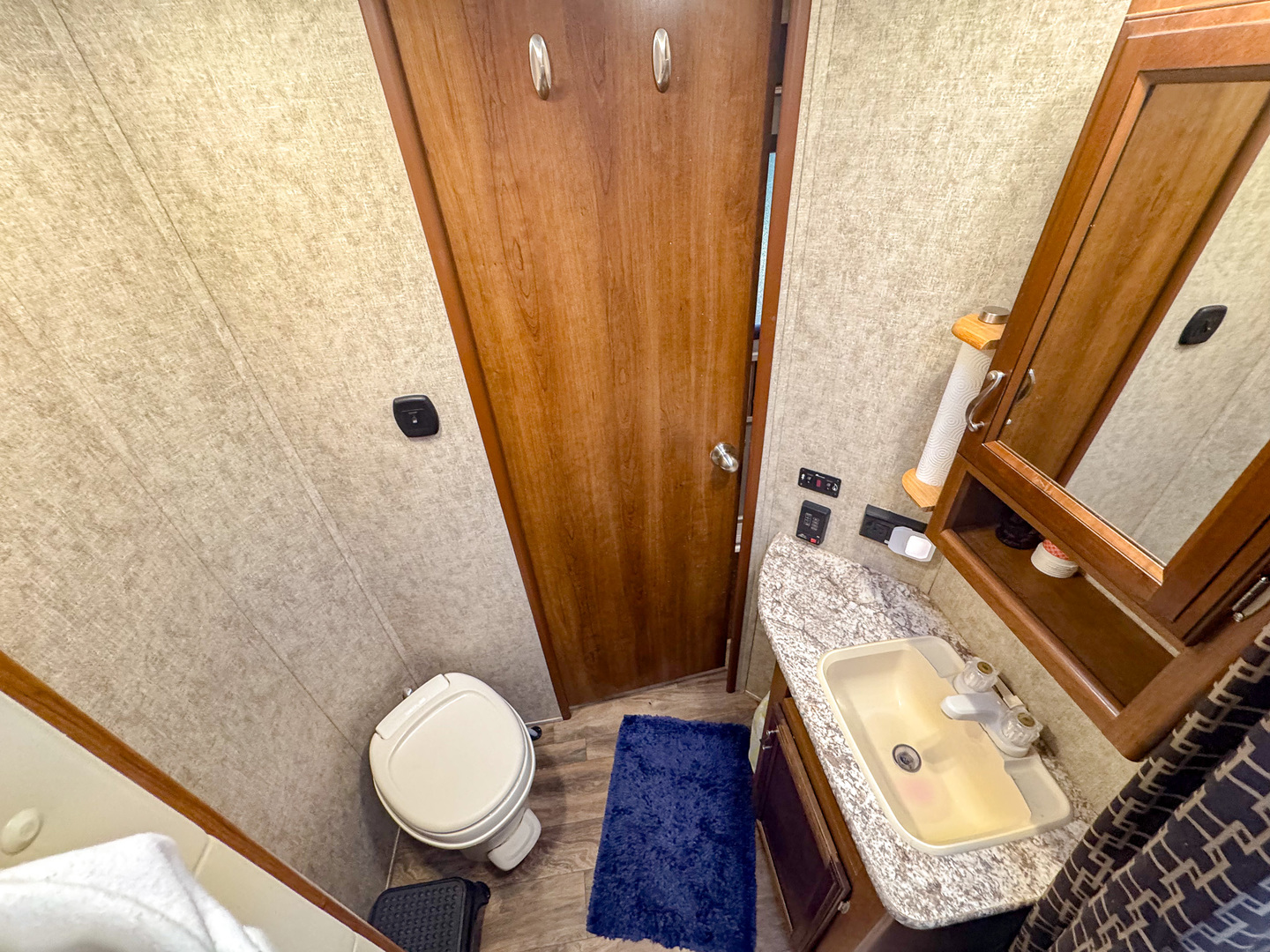 4-176 Woodhaven Sublette, IL 61367 - Photo 19 of 19 a bathroom with a granite countertop sink and a mirror