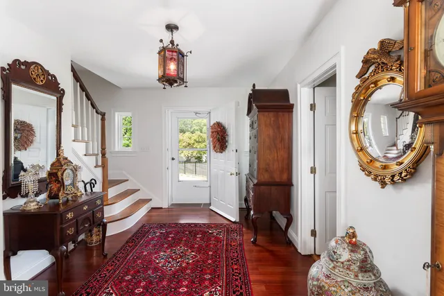 a view of a trees in a yard