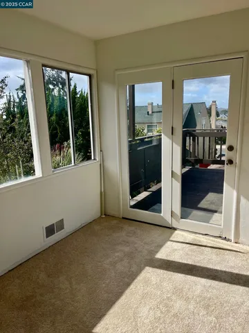 a view of livingroom with wooden floor