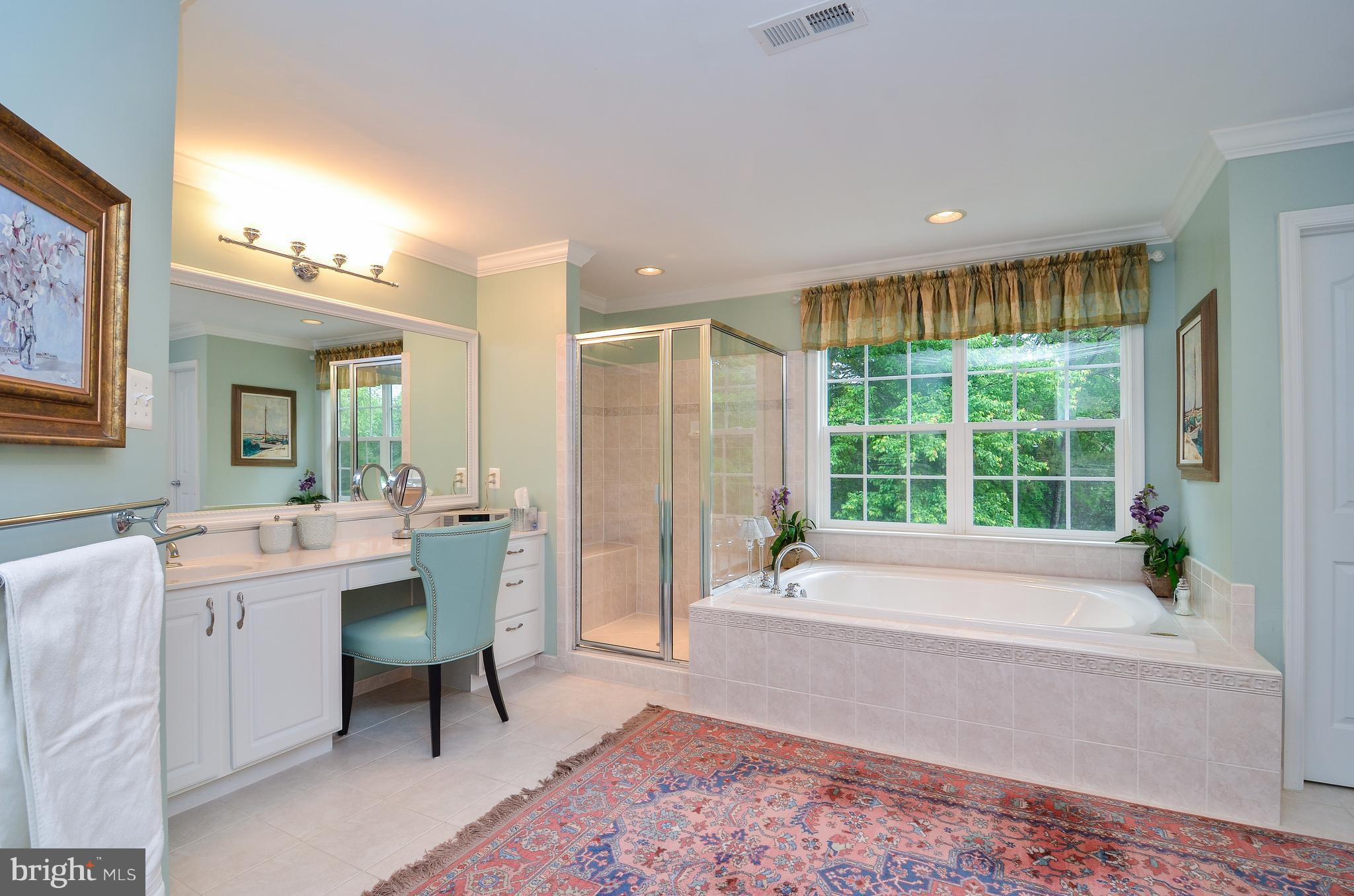 7824 Brink Road Gaithersburg, MD 20882 - Photo 19 of 30 Luxurious Master Bath w/ His/Her Vanities.