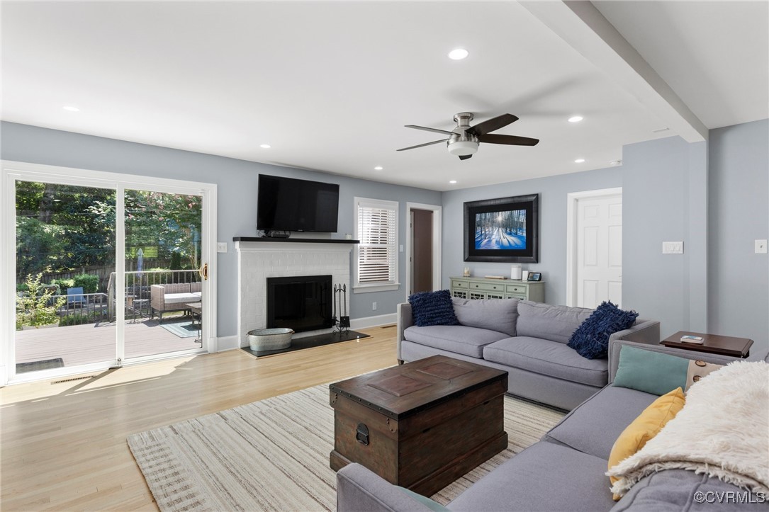 10251 Apache Road Richmond, VA 23235 - Photo 45 of 47 Open floor plan with wood burning fireplace, open
