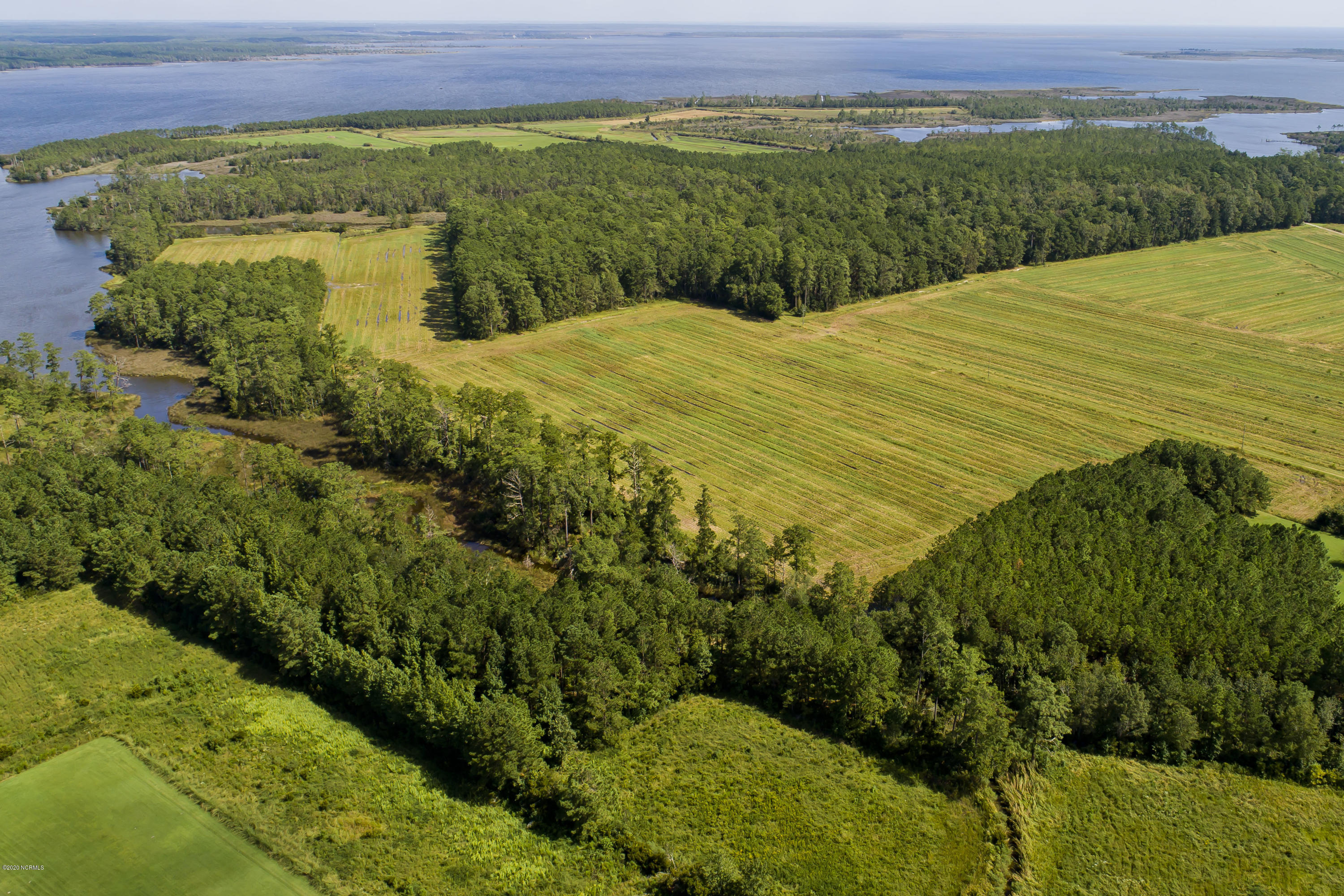 7011 Florence Road Merritt, NC 28556 - Photo 9 of 30 Aerial w/Cabin Creek & Bay River in Back