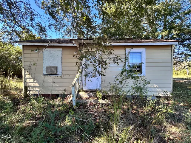 front view of a house with a tree
