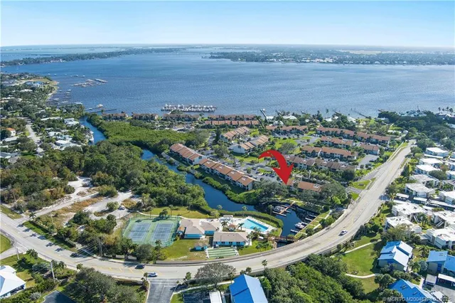 a view of a city with an ocean