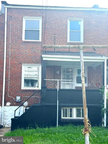 front view of a brick house