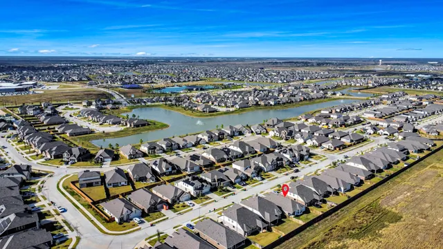 an aerial view of a city