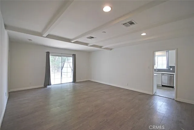 an empty room with an entryway