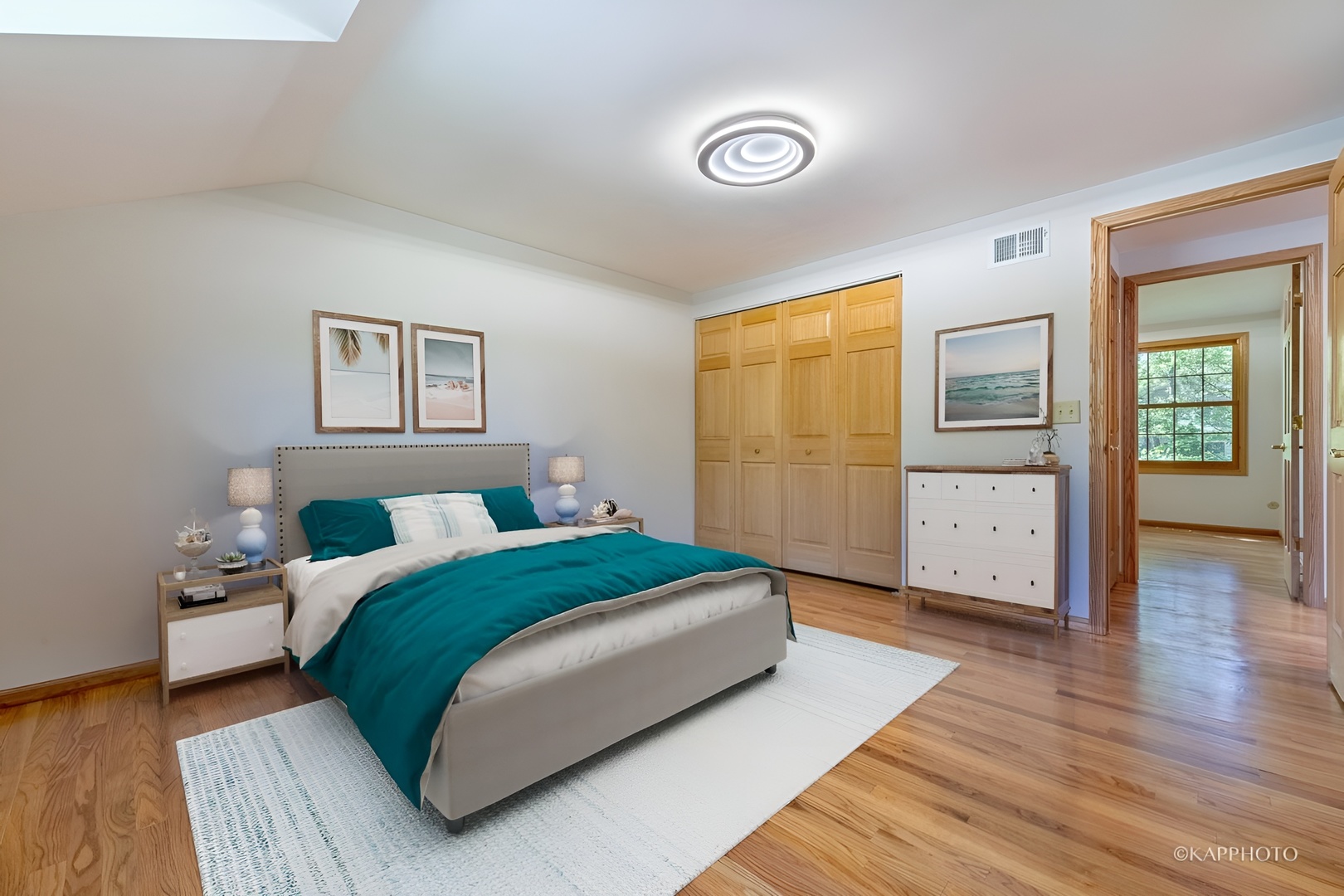 1553 Aztec Circle Naperville, IL 60563 - Photo 22 of 45 a bedroom with a bed and wooden floor