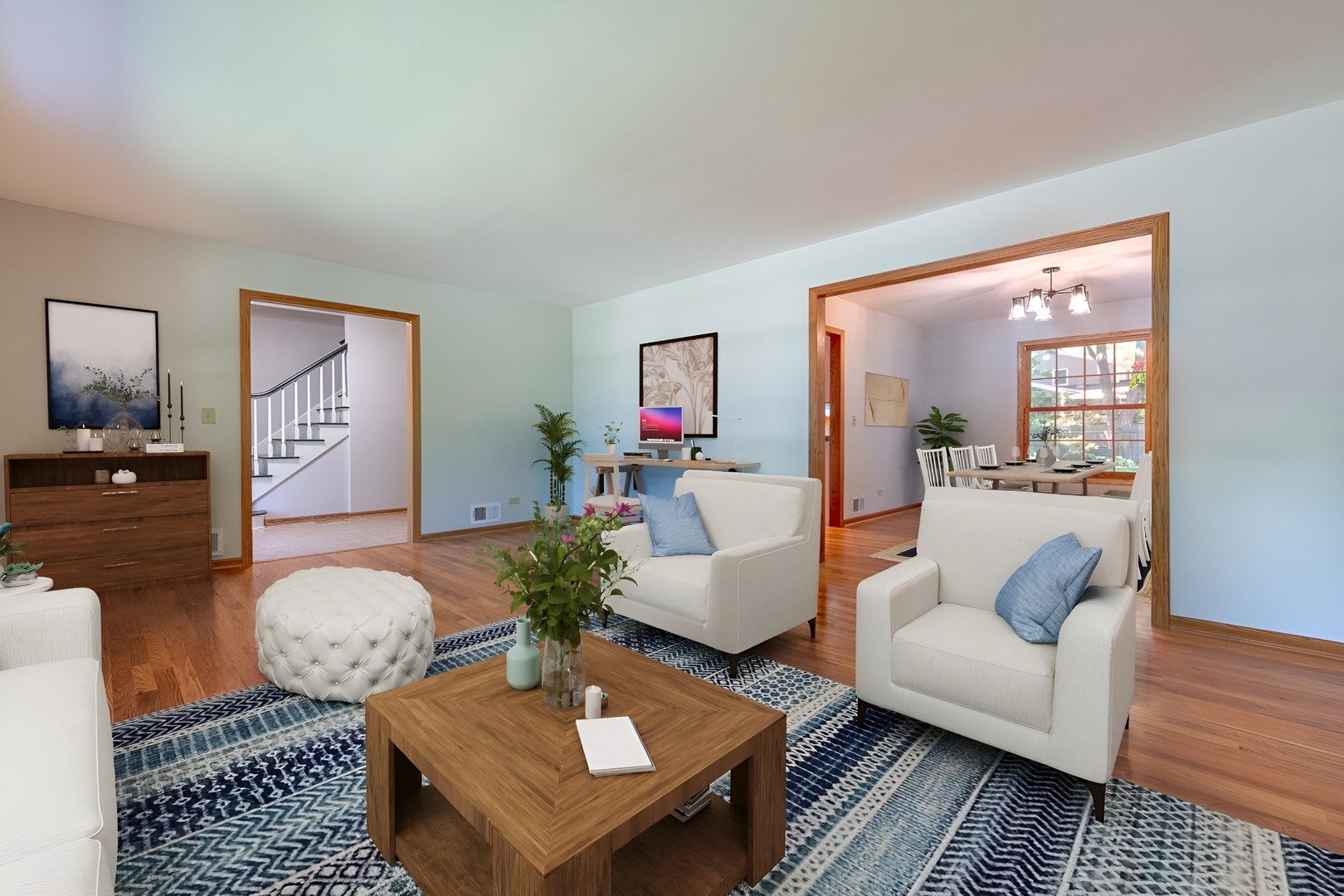 1553 Aztec Circle Naperville, IL 60563 - Photo 8 of 45 a living room with furniture and wooden floor