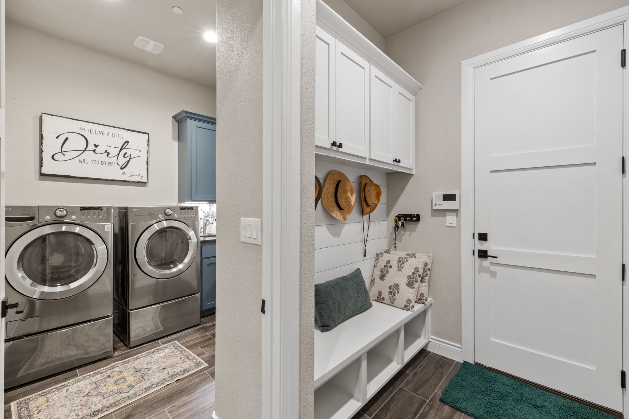 104 Lower Cedar Cove Georgetown, TX 78633 - Photo 24 of 37 a view of a storage and utility room with washer and dryer