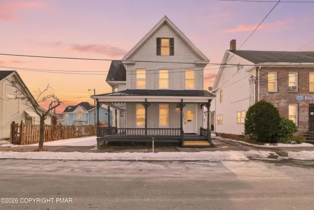 a front view of a house