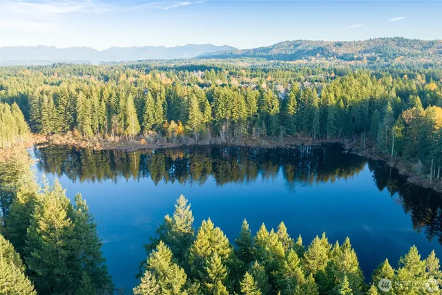 a view of lake with mountain
