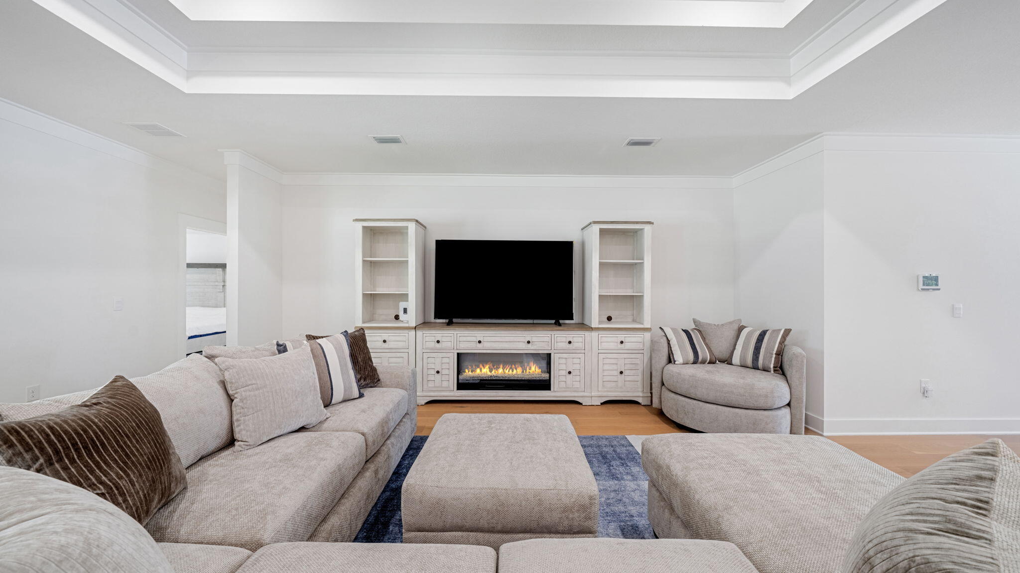 769 Old Ferry Road Santa Rosa Beach, FL 32459 - Photo 18 of 67 a living room with furniture and a flat screen tv
