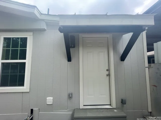 a view of front door