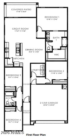 $389,990 | 5567 East Button Lane, San Tan Valley, AZ 85140