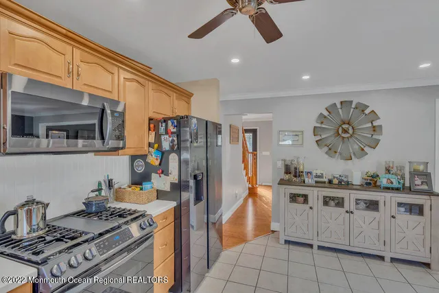 a bedroom with a bed and furniture