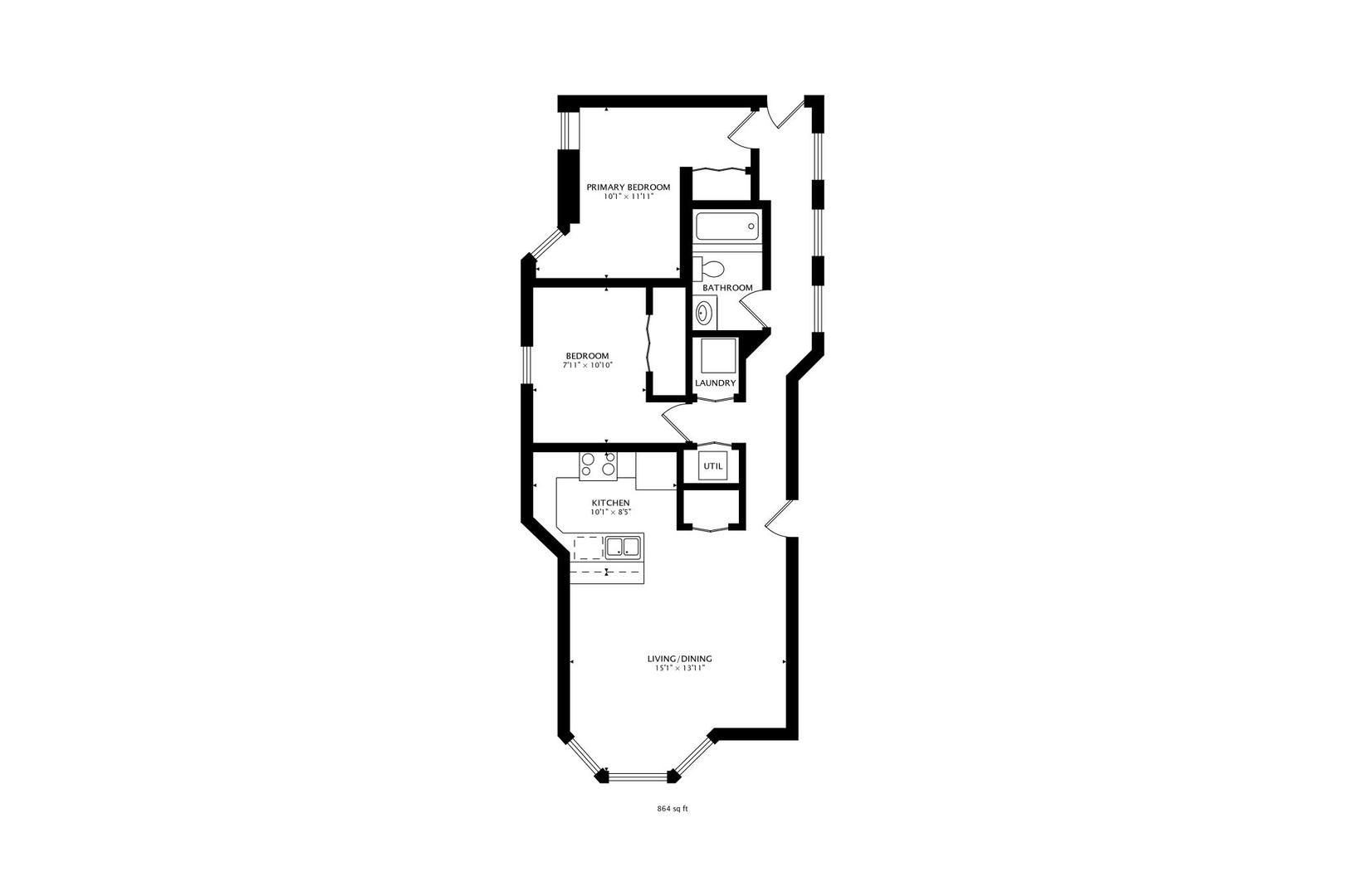 3734 North Clifton Avenue, Unit G Chicago, IL 60613 - Photo 26 of 27 a picture of floor plan