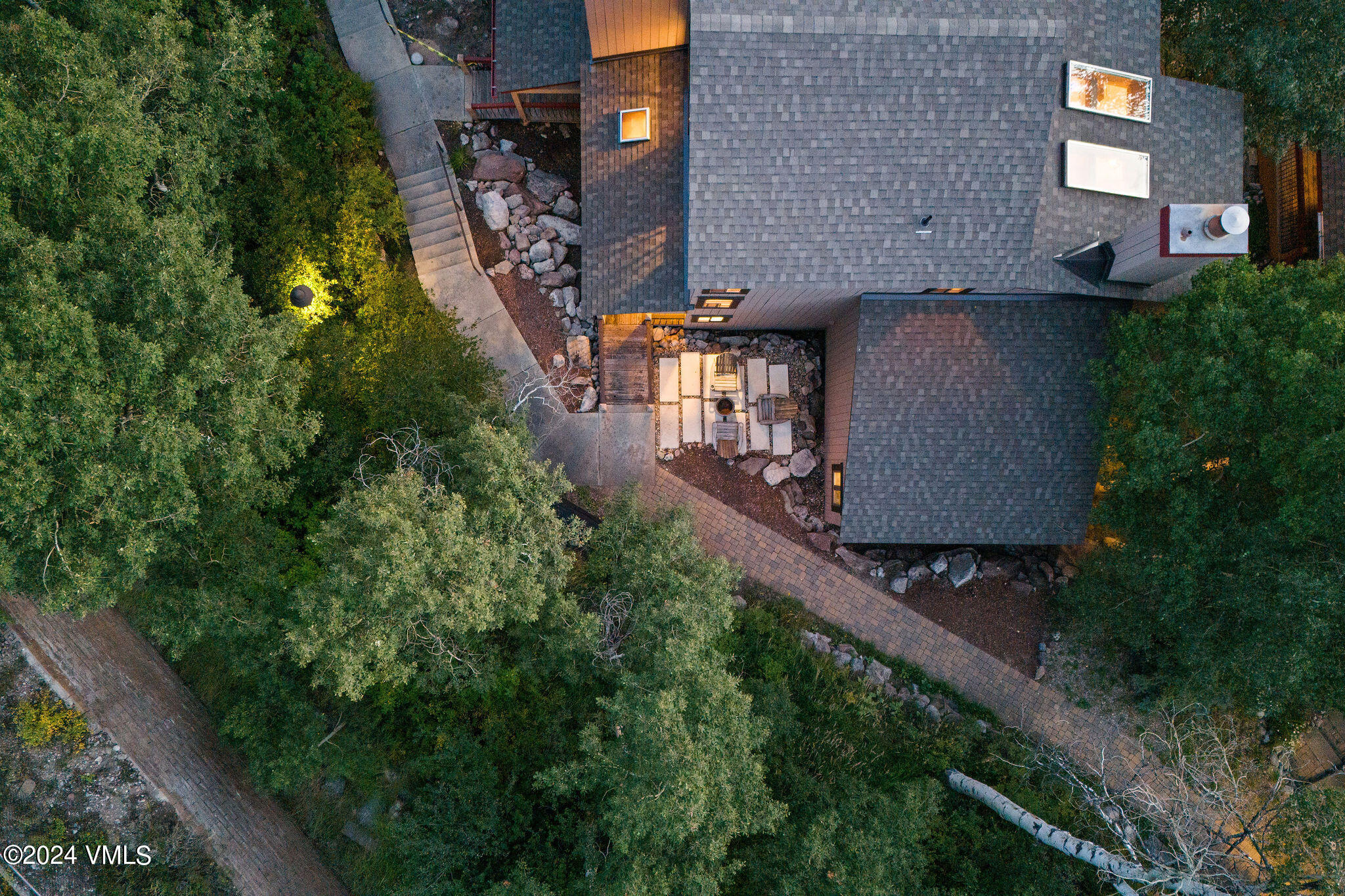 3094 Booth Falls Road, Unit 14 Vail, CO 81657 - Photo 27 of 36 a aerial view of a house with a yard basket ball court and outdoor seating