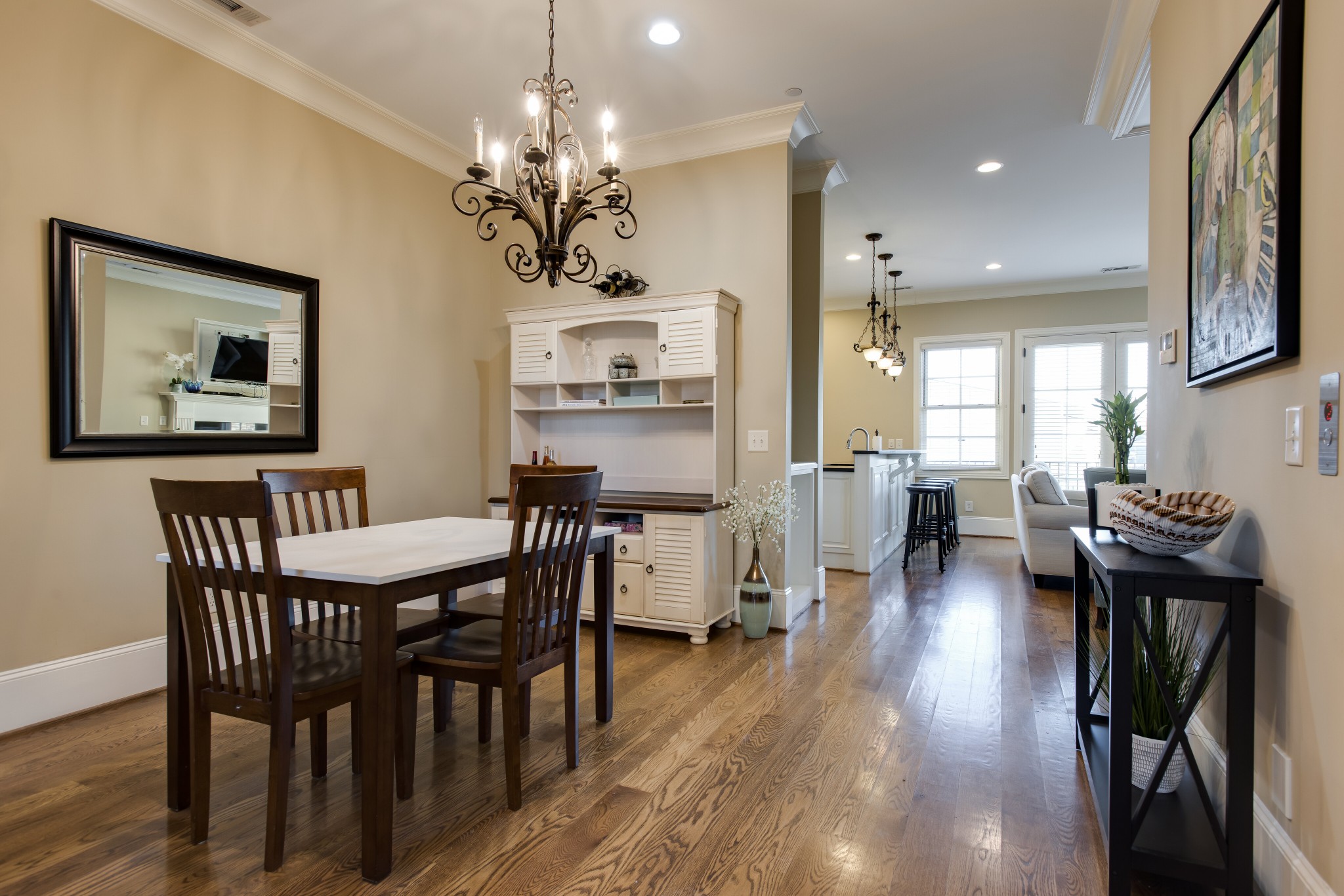 3127 Parthenon Avenue Nashville, TN 37203 - Photo 6 of 30 a view of a dining room with furniture and wooden floor