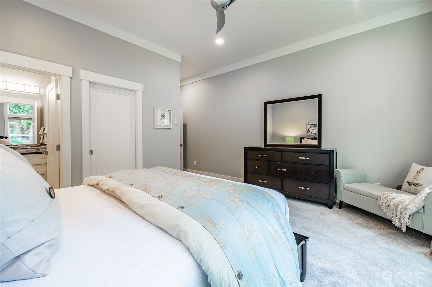 5433 Canvasback Road Blaine, WA 98230 - Photo 15 of 34 a bedroom with a bed and a television