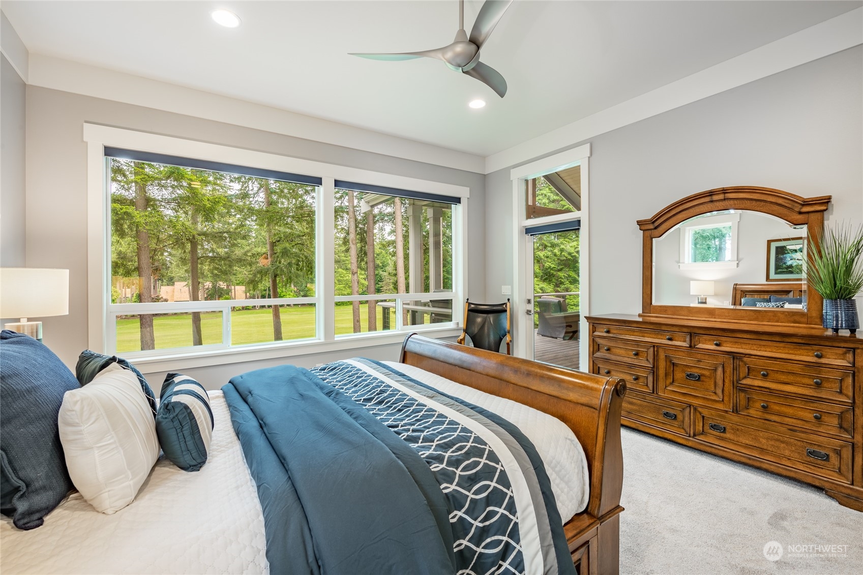 5433 Canvasback Road Blaine, WA 98230 - Photo 17 of 34 a bedroom with a bed and a large window