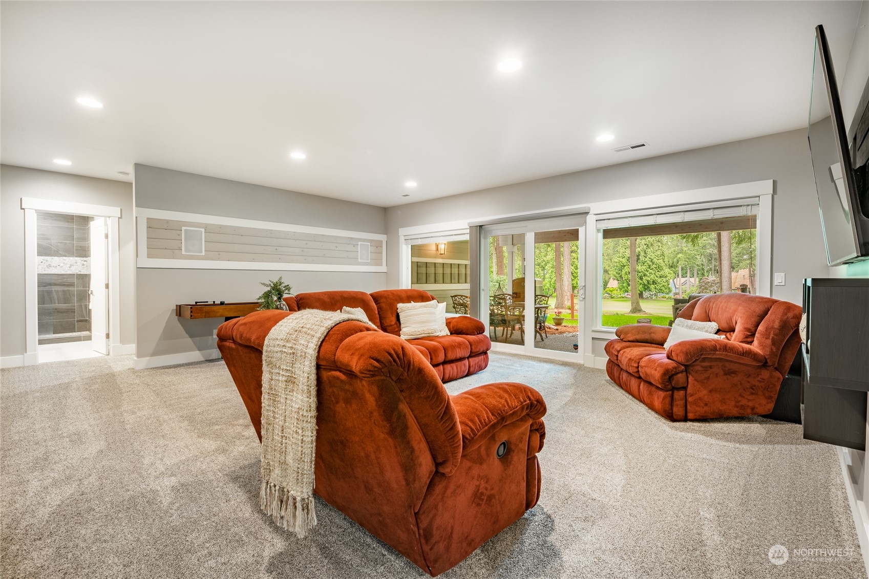 5433 Canvasback Road Blaine, WA 98230 - Photo 22 of 34 a bed room with couch and a large window