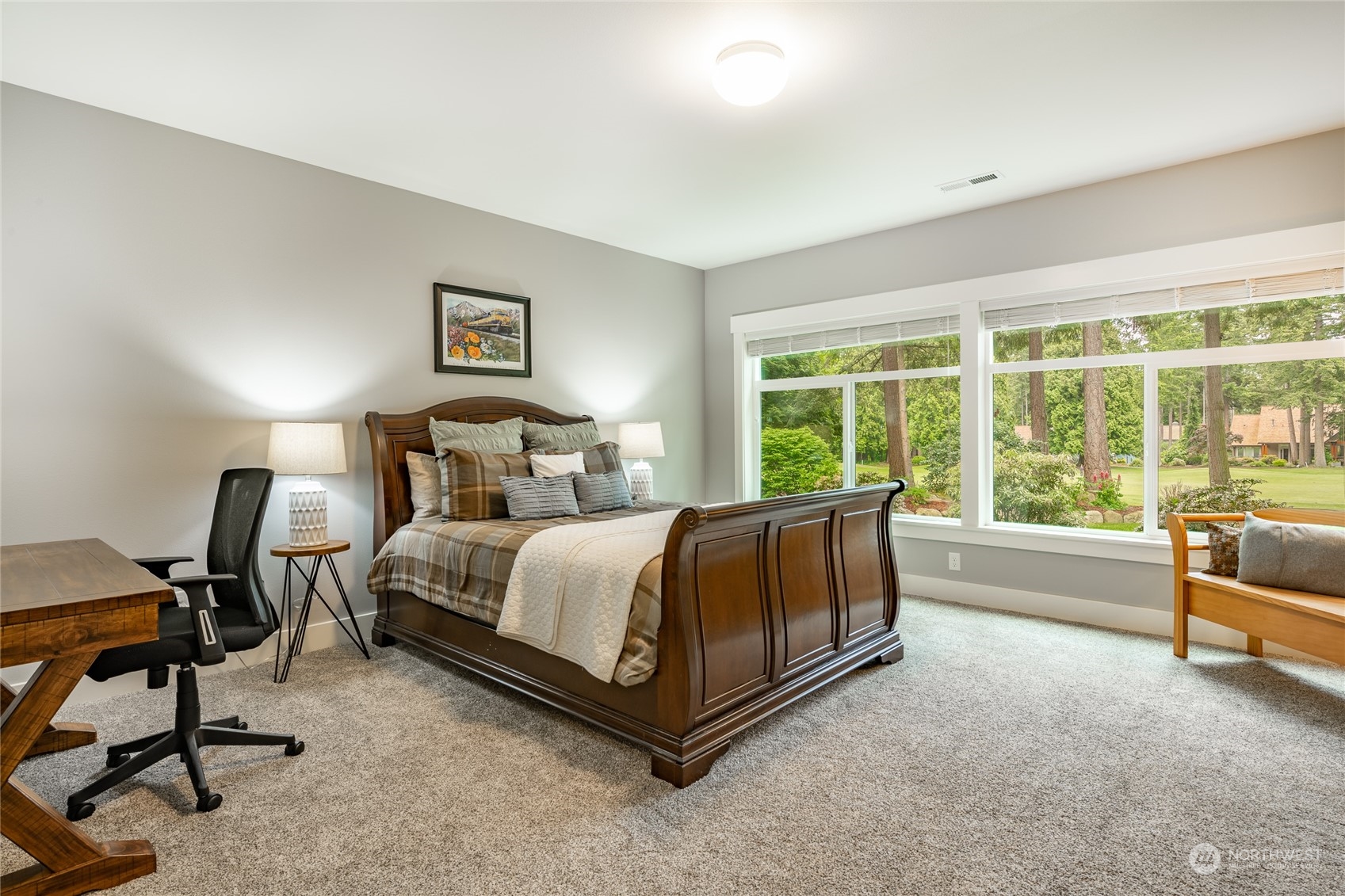 5433 Canvasback Road Blaine, WA 98230 - Photo 24 of 34 a bedroom with a bed and a desk