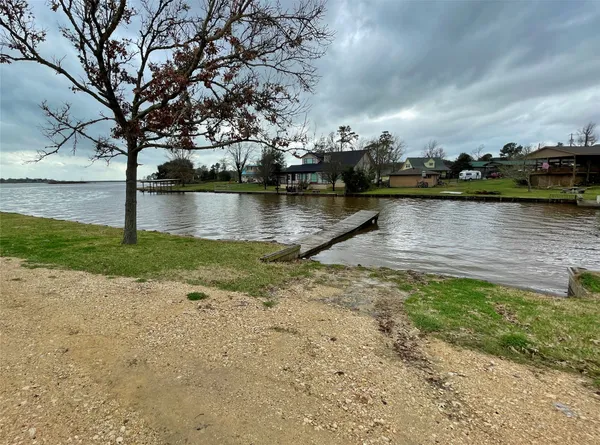 a view of a lake with houses