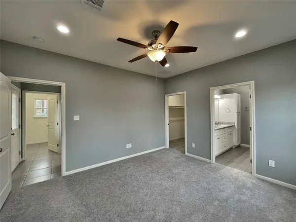 an empty room that has a window