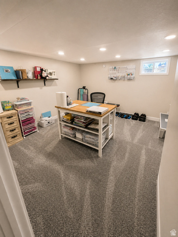 303 North Main Street Grace, ID 83241 - Photo 20 of 22 Carpeted room featuring recessed lighting and a single window