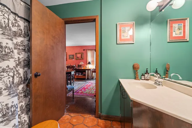 a view of a bunch of trees in a yard