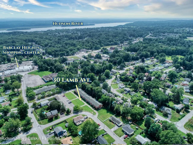 an aerial view of multiple house