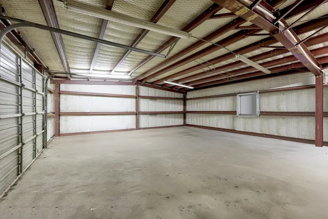 a view of an empty garage