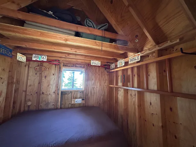 a view of backyard with green space