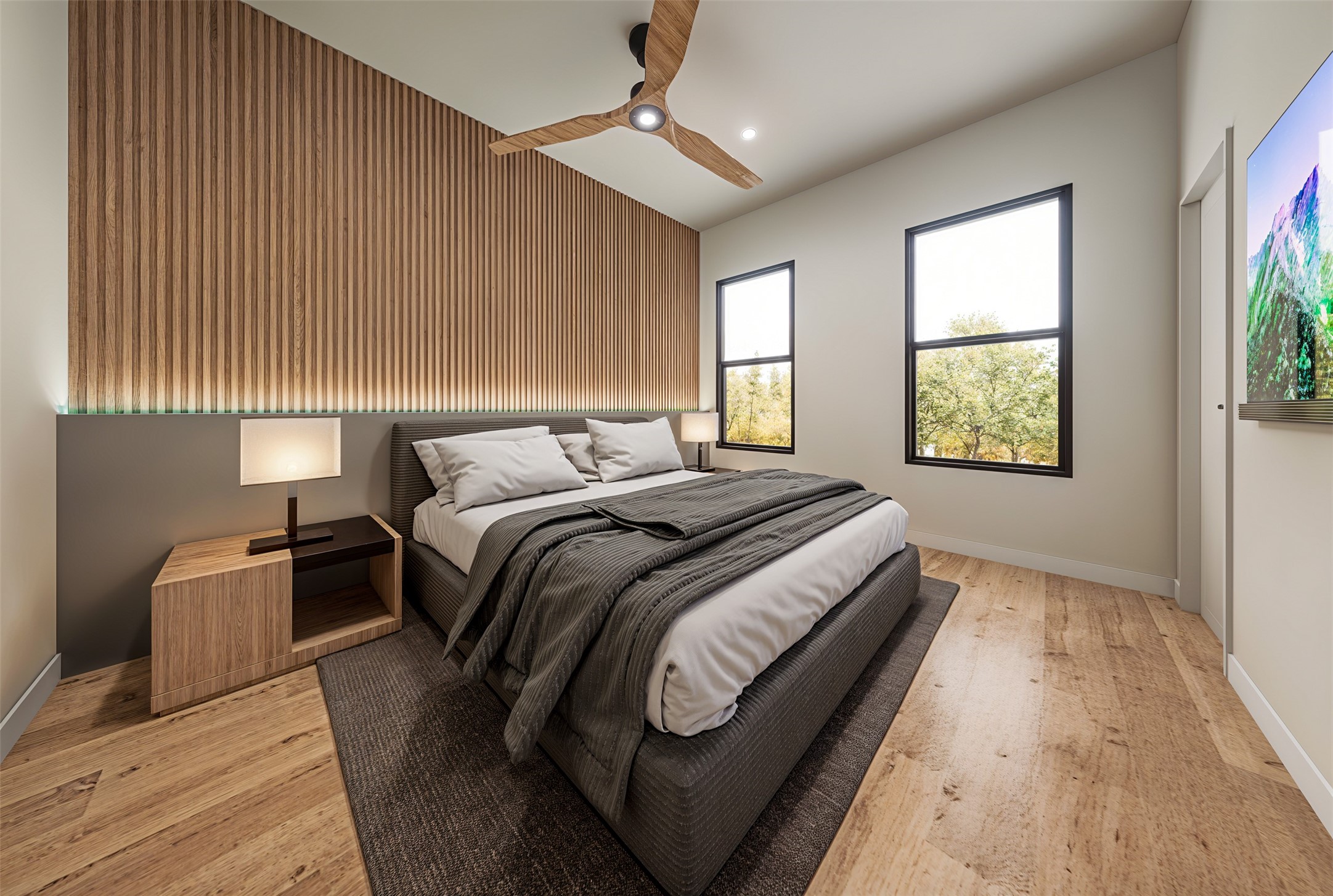2416 Sherwin Street Houston, TX 77007 - Photo 20 of 25 a bedroom with bed and window